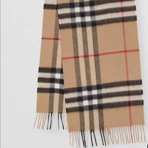 Authentic Burberry Classic Check Cashmere Scarf